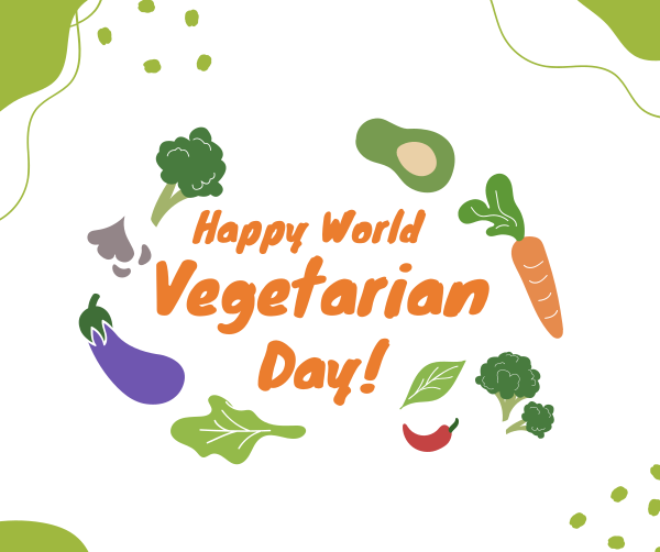 Happy Vegetarian Day Facebook Post Design