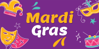 Mardi Gras Twitter Post Design