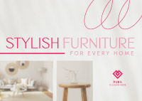 Stylish Furniture Store Postcard Image Preview