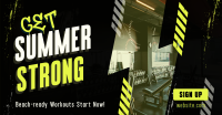 Summer Fitness Workout Facebook Ad Design