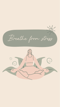 Breathe From Stress Instagram Story Design