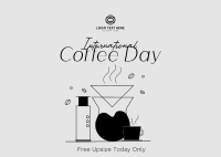 Minimalist Coffee Shop Postcard Image Preview