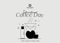 Minimalist Coffee Shop Postcard Image Preview