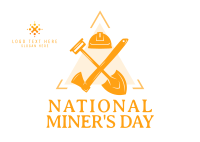 Miner's Day Badge Postcard Image Preview