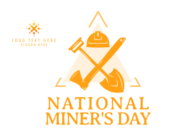 Miner's Day Badge Postcard Image Preview