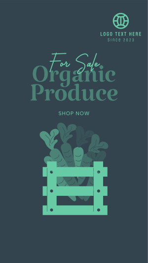 Organic Produce For Sale Facebook story Image Preview