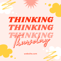 Quirky Thinking Thursday Instagram Post Design