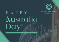 Australian Day Together Postcard Design