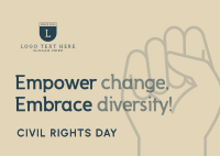 Empowering Civil Rights Day Postcard Design