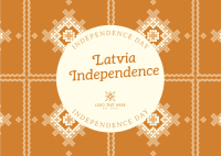 Traditional Latvia Independence Postcard Image Preview