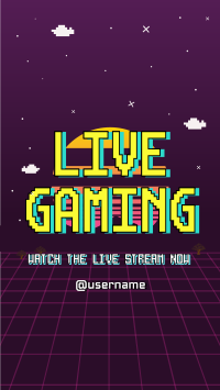 Retro Live Gaming Instagram Reel Design
