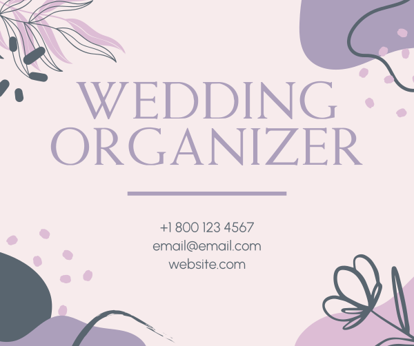 Abstract Wedding Organizer Facebook Post Design