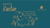 Easter Bunny Greeting Facebook event cover Image Preview