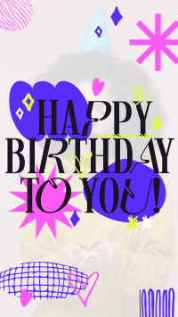 Quirky Birthday Celebration Facebook Story Design