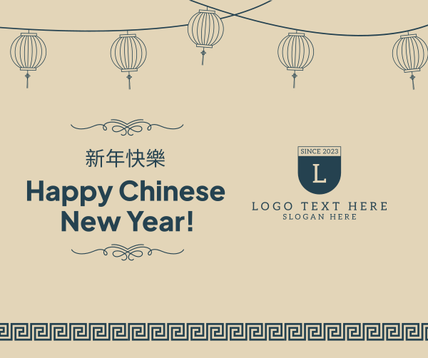 Chinese New Year Lanterns Facebook Post Design Image Preview