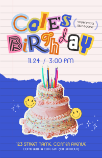 Scrapbook Birthday Party Invitation Preview