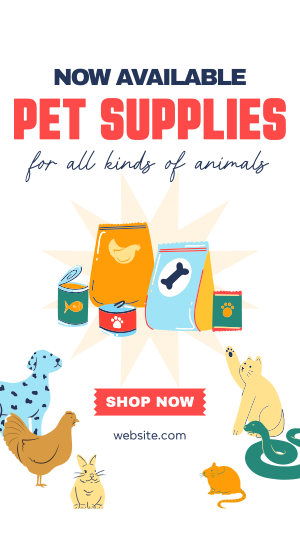 Quirky Pet Supplies Facebook story Image Preview