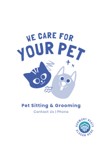 We Care For Your Pet Poster Design