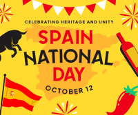 Celebrating Spanish Heritage and Unity Facebook Post Design