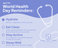 Healthy Checklist Facebook post Image Preview