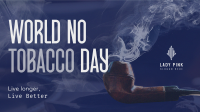 Minimalist No Tobacco Day Facebook Event Cover Design
