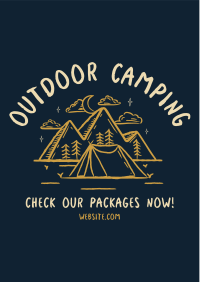 Rustic Camping Flyer Design