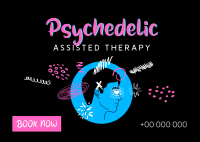 Psychedelic Assisted Therapy Postcard Design