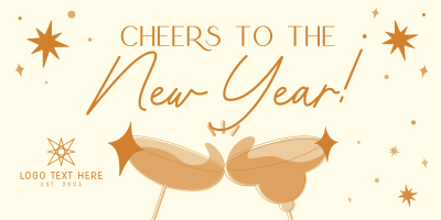 Rustic New Year Greeting Twitter Post Image Preview