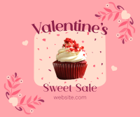 Valentines Cupcake Sale Facebook Post Design