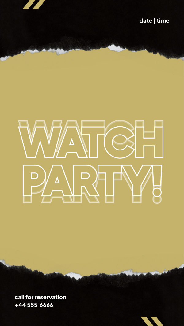 Watch Party Facebook Story Design Image Preview