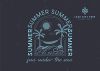 Summer Beach Badge Postcard Image Preview