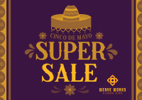 Cinco De Mayo Biggest Colorful Sale Postcard Image Preview