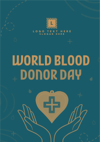 Handy Blood Donation Poster Design