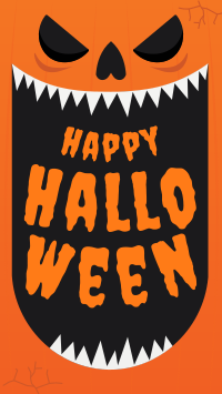 Scary Halloween Pumpkin Facebook Story Design