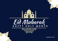 Eid Mubarak Mosque Postcard Image Preview