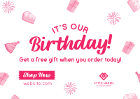 Business Birthday Promo Postcard Image Preview