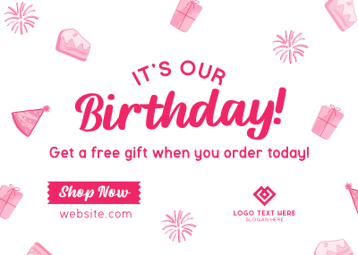 Business Birthday Promo Postcard Image Preview