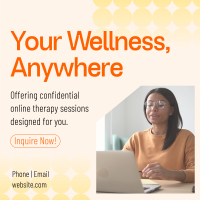 Wellness Online Therapy Instagram Post Design