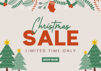 Christmas Sale Postcard Design