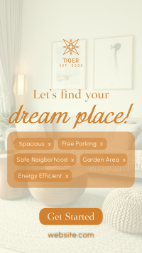 Find Your Dream Place Instagram story Image Preview