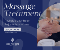 Simple Massage Treatment Facebook Post Design