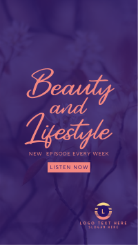 Beauty and Lifestyle Podcast Facebook Story Design