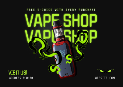 Vape Night Promo Postcard Image Preview