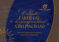 Mother Earth Cleanup Drive Postcard Design