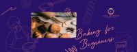 Beginner Baking Class Facebook Cover Design