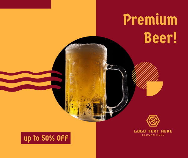 Premium Beer Discount Facebook Post Design Image Preview