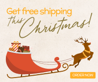 Contemporary Christmas Free Shipping Facebook Post Preview