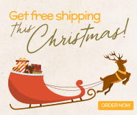 Contemporary Christmas Free Shipping Facebook Post Image Preview