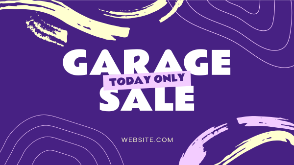Garage Sale Doodles Facebook Event Cover Design
