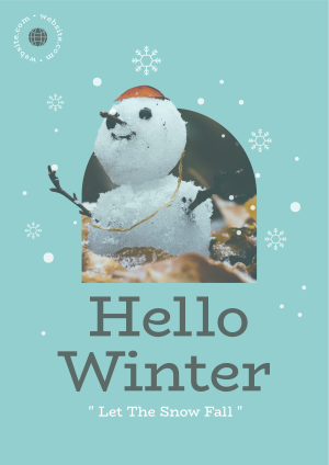 A Happy Snowman Flyer Image Preview